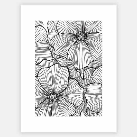 Flowers in White poster