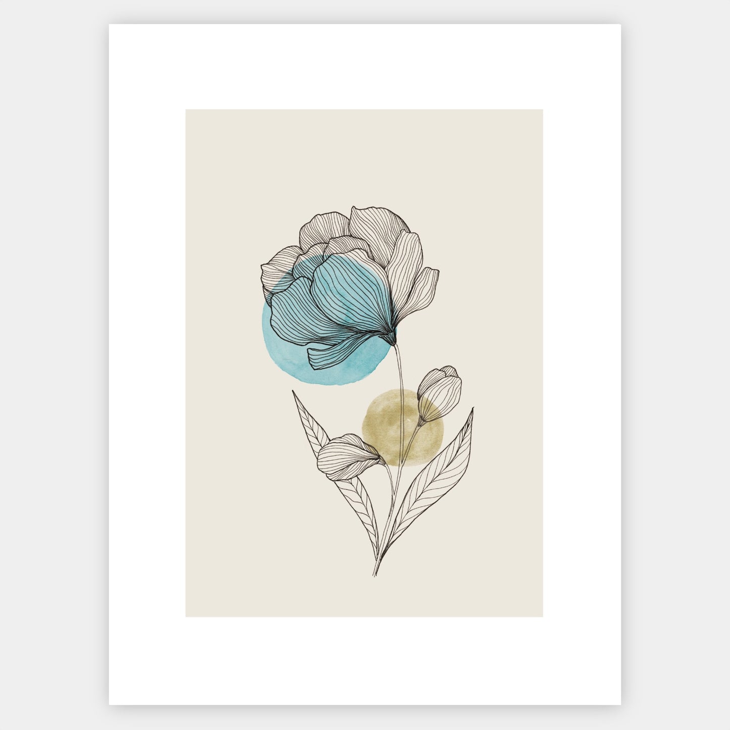 Plakát Flower in Blue